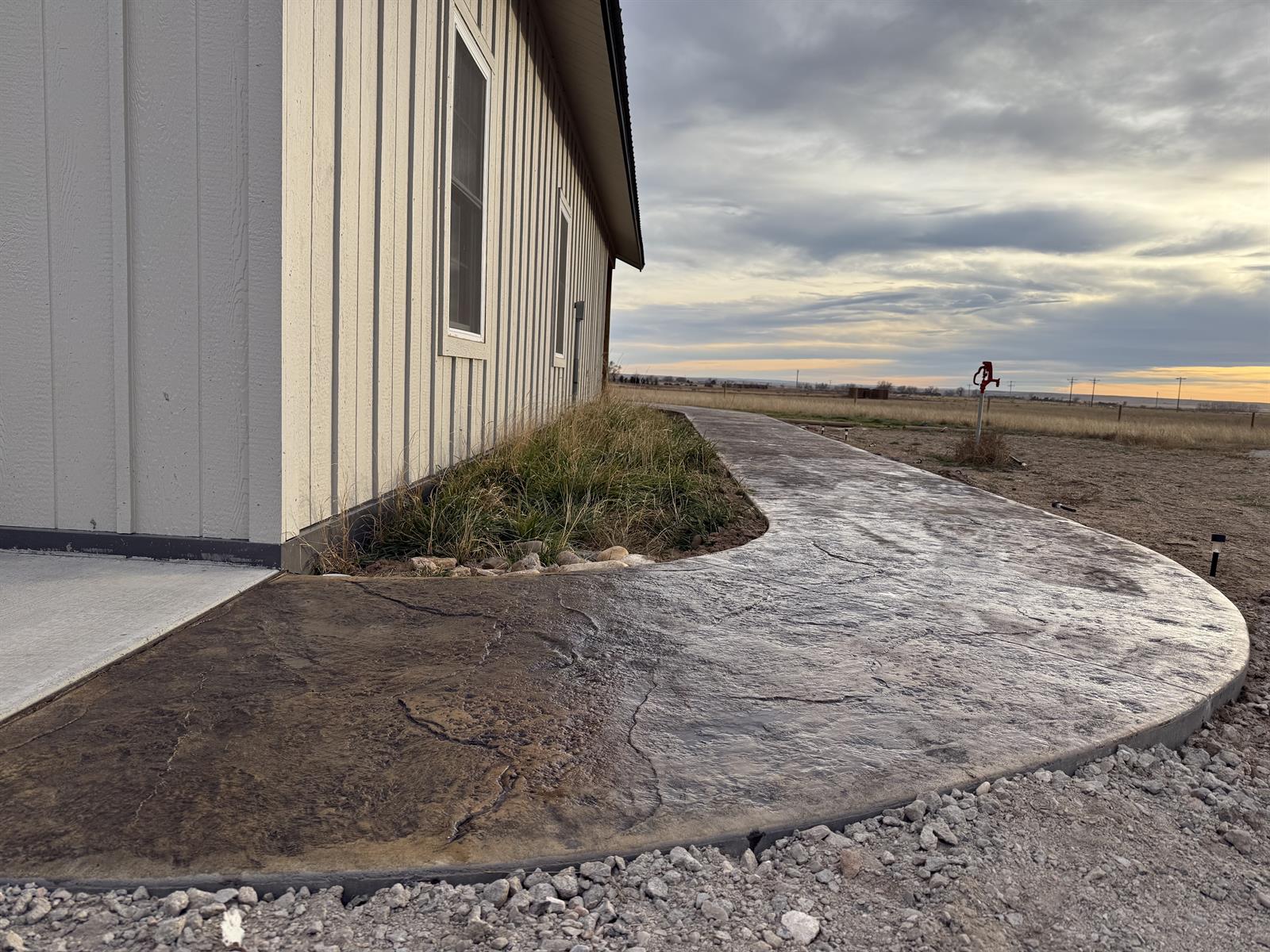Stamped Concrete Stone Walkway